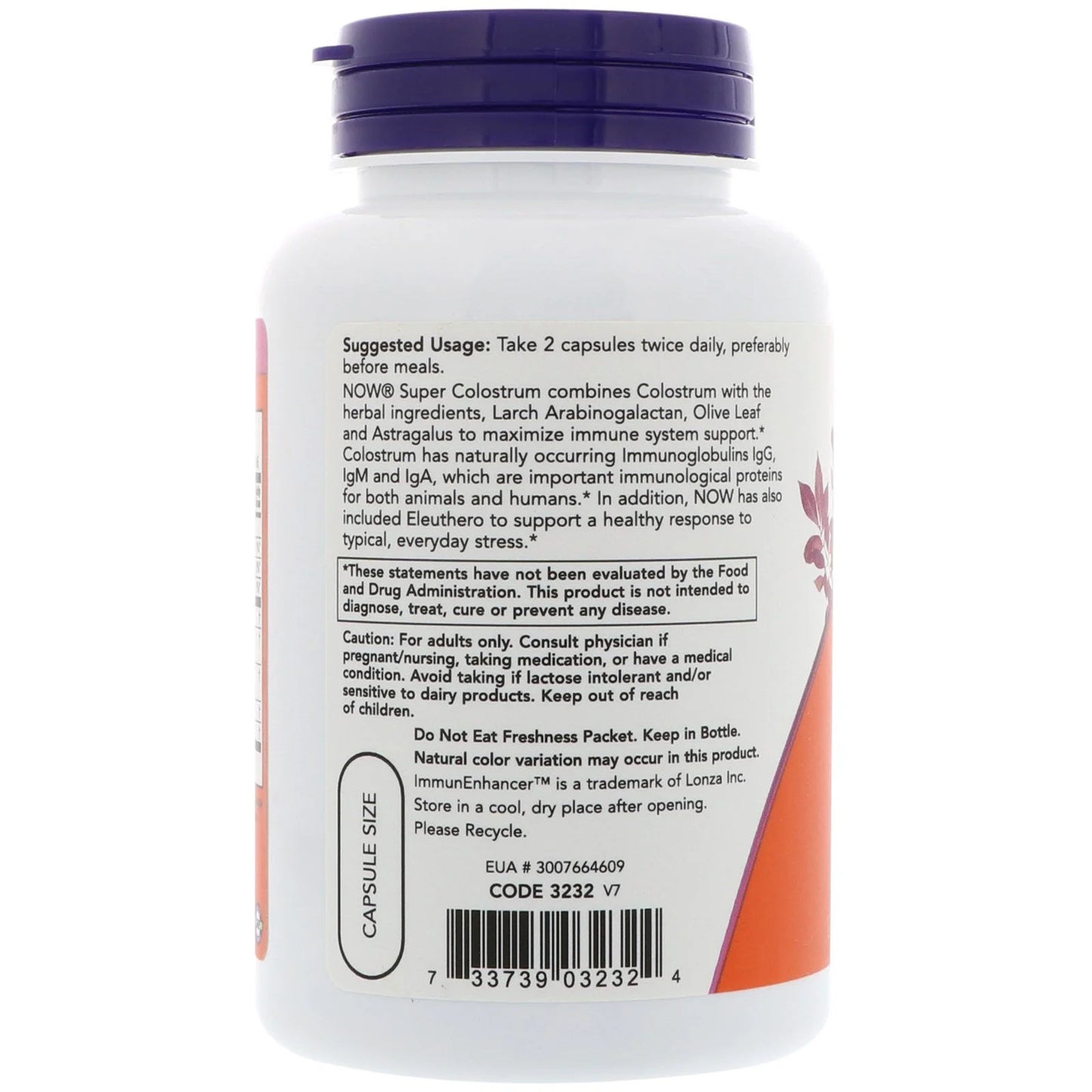 Super Colostrum 500 Mg 90 Veg Caps