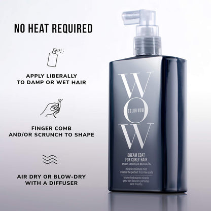 COLOR WOW Dream Coat for Curly Hair – Frizz-Free Curls Made Easy | Moisture-Boosting Spray, Curl-Enhancing Formula