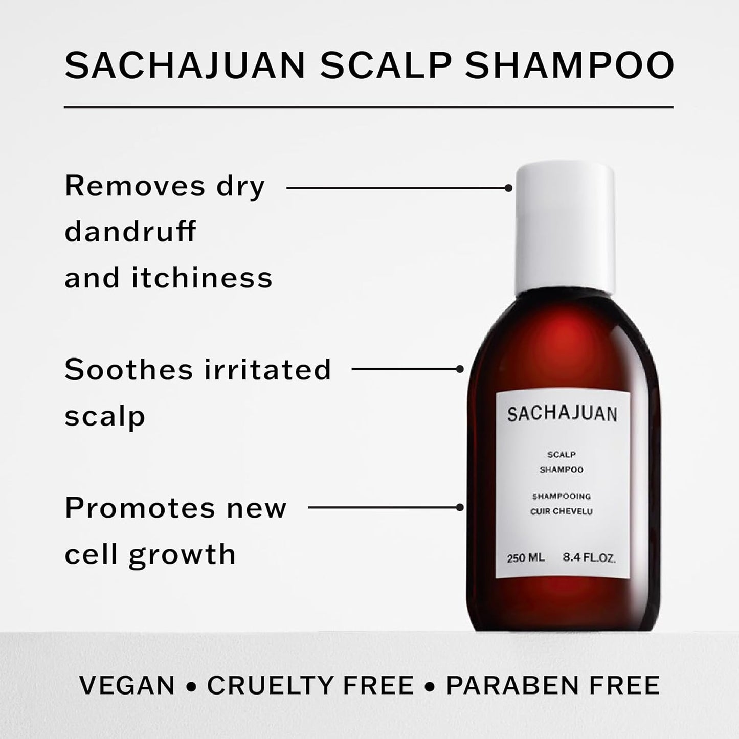 Scalp Shampoo for Dry Itchy Scalp, Oily Hair & Dandruff, Salicylic Acid, Rosemary Oil & Ginger