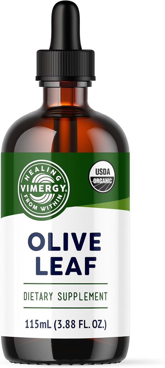 Olive Leaf – Supports Immune Health* – Benefits Cardiovascular Function* – USDA Certified Organic, Vegan, Paleo-Friendly and Gluten-Free – 115 Ml (57 Servings)