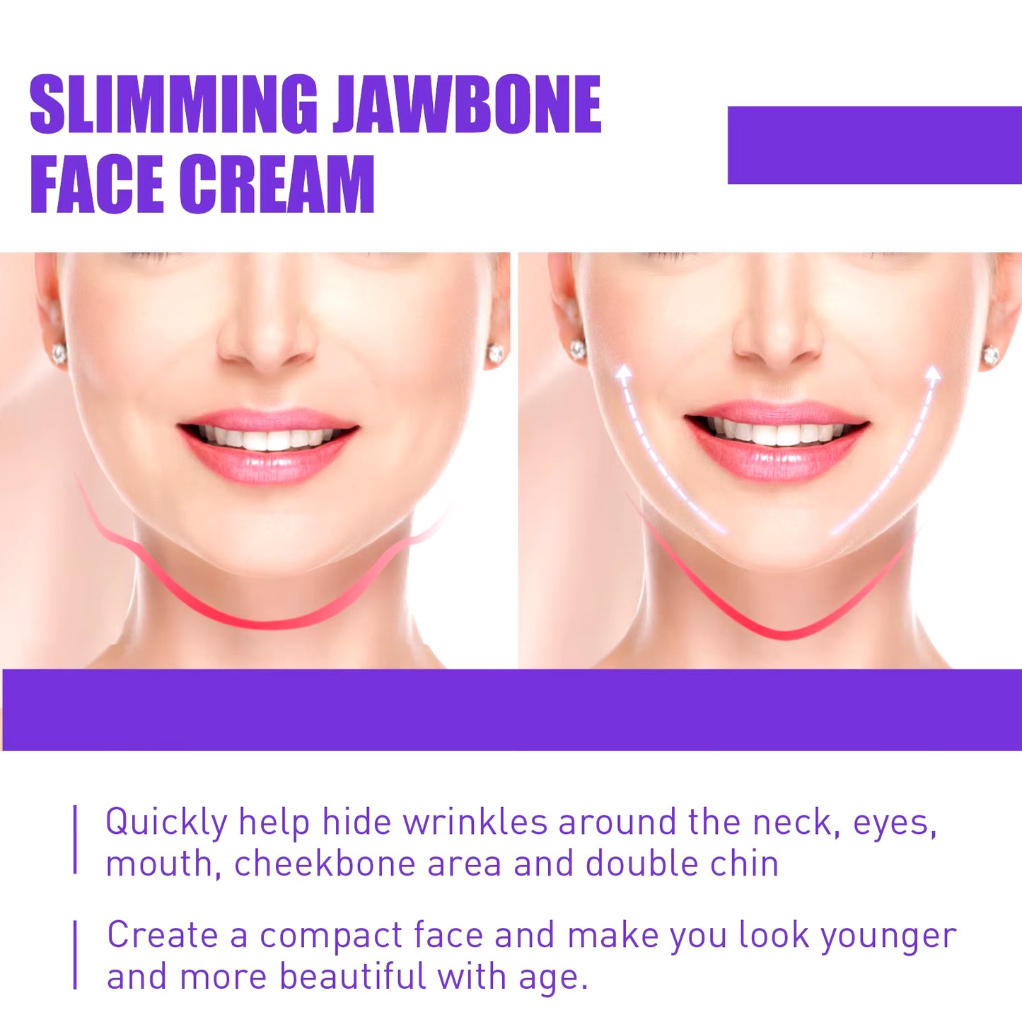 Firming Micro-Face Cream, V Face Cream, Instant Face Lift Cream, Lifting & Firming Formula for Facial