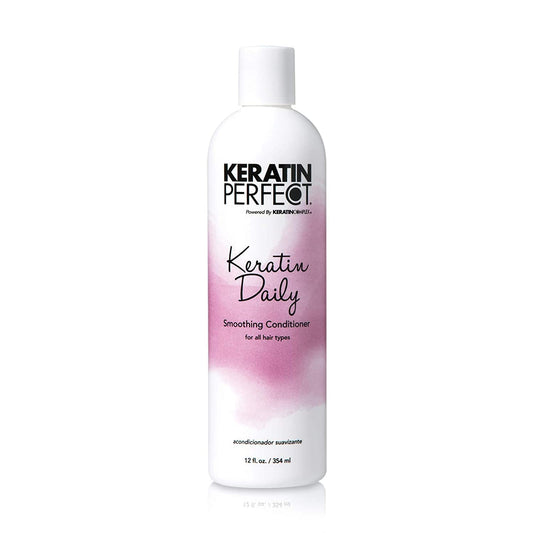 Keratin Daily Smoothing Conditioner - Hydrating, Healing, Detangling Keratin Nourishment for Damaged Hair - Boost Volume and Control Frizz - Clean Ingredients for Hair Health - 12 Oz