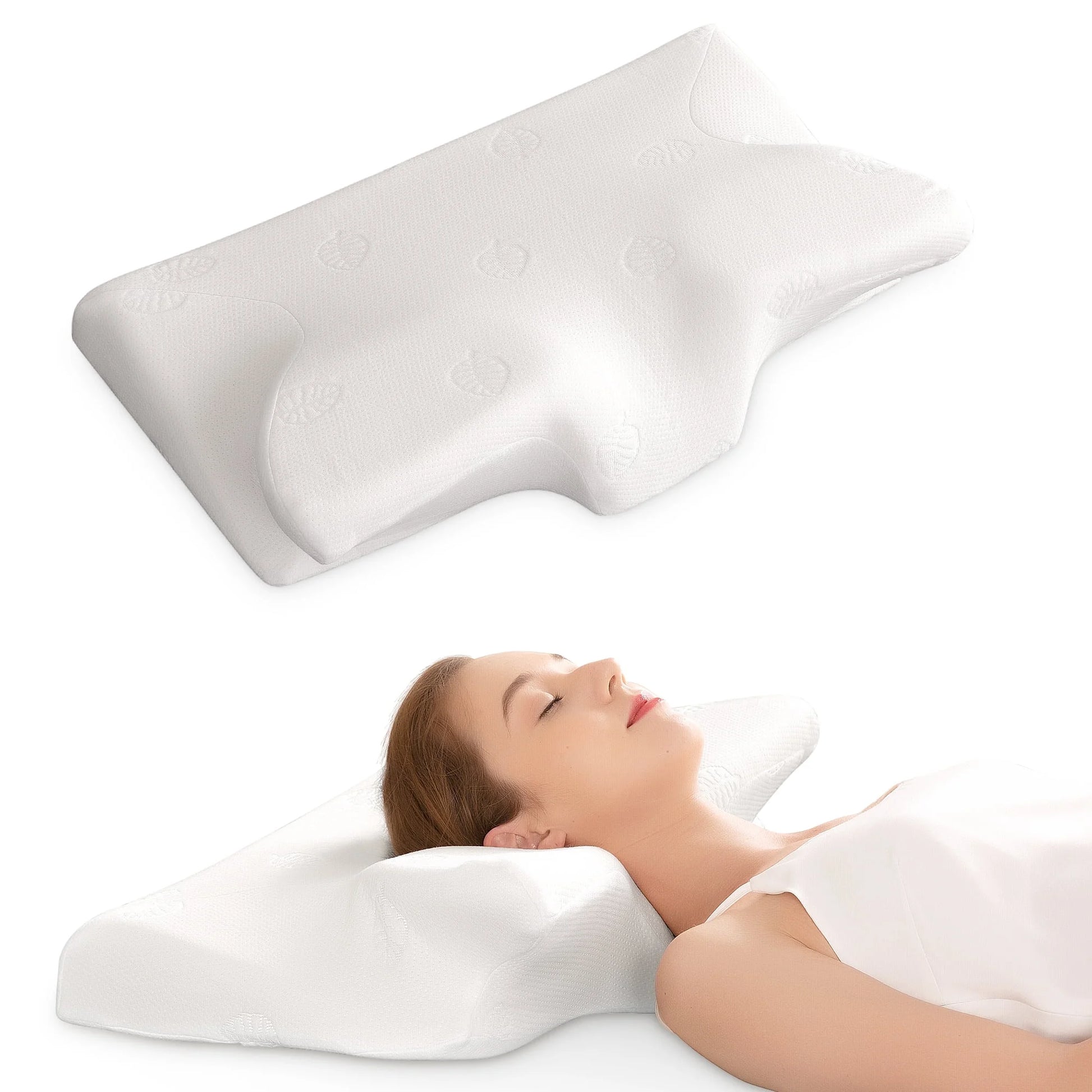 Cervical Memory Foam Pillow, Certipur-Us Certification, for Side Back & Stomach Sleepers