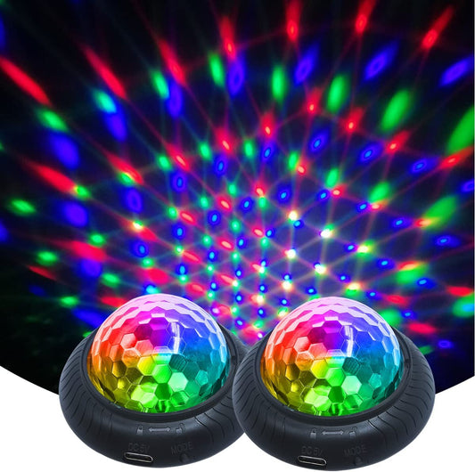 Mini Disco Party Light Night Light 2 in 1 Flashes with Music Sound Activated Multicolor Disco Ball Rechargeable Battery Operated Mini Disco Ball Suitable for Indoors/Outdoors…