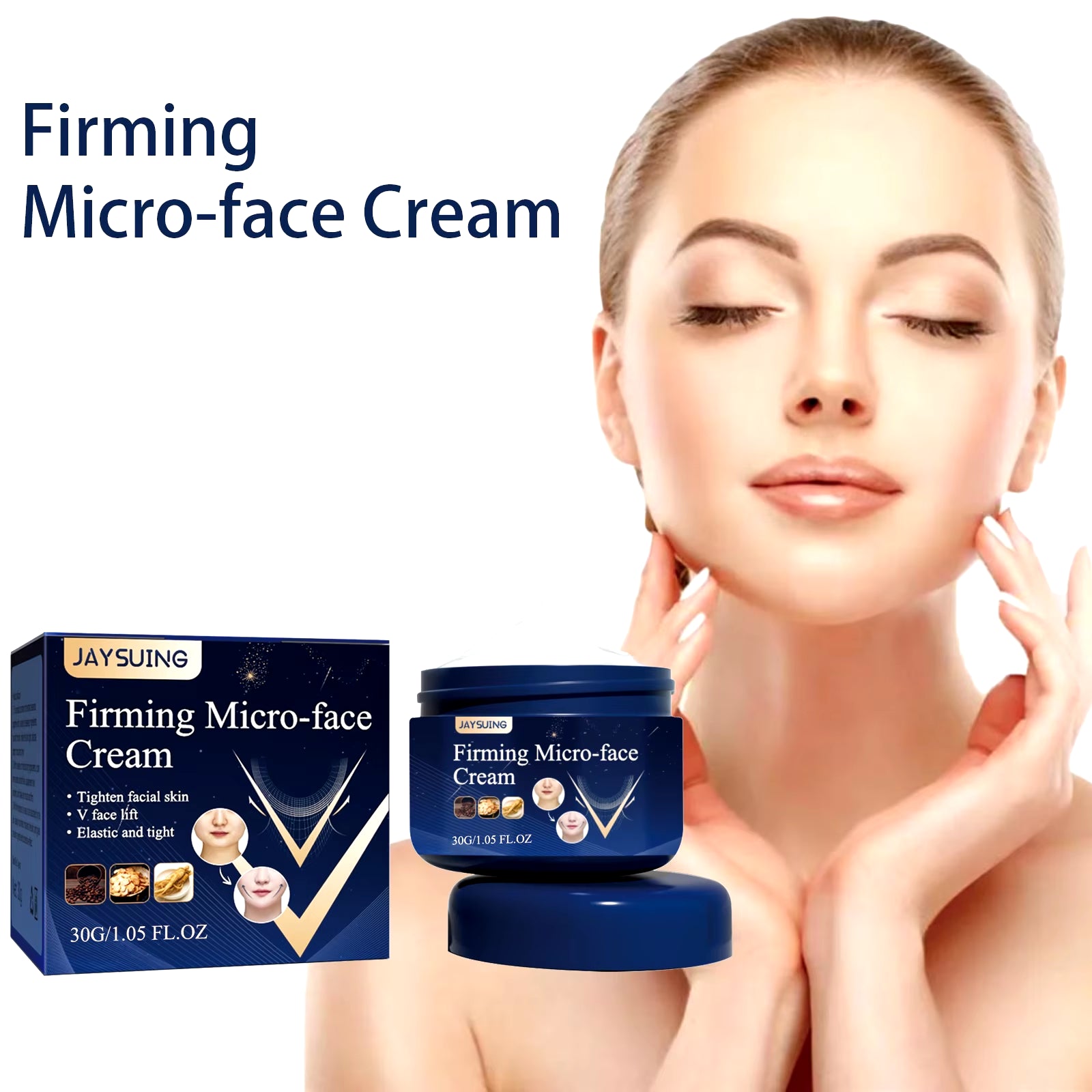 Firming Micro-Face Cream, V Face Cream, Instant Face Lift Cream, Lifting & Firming Formula for Facial