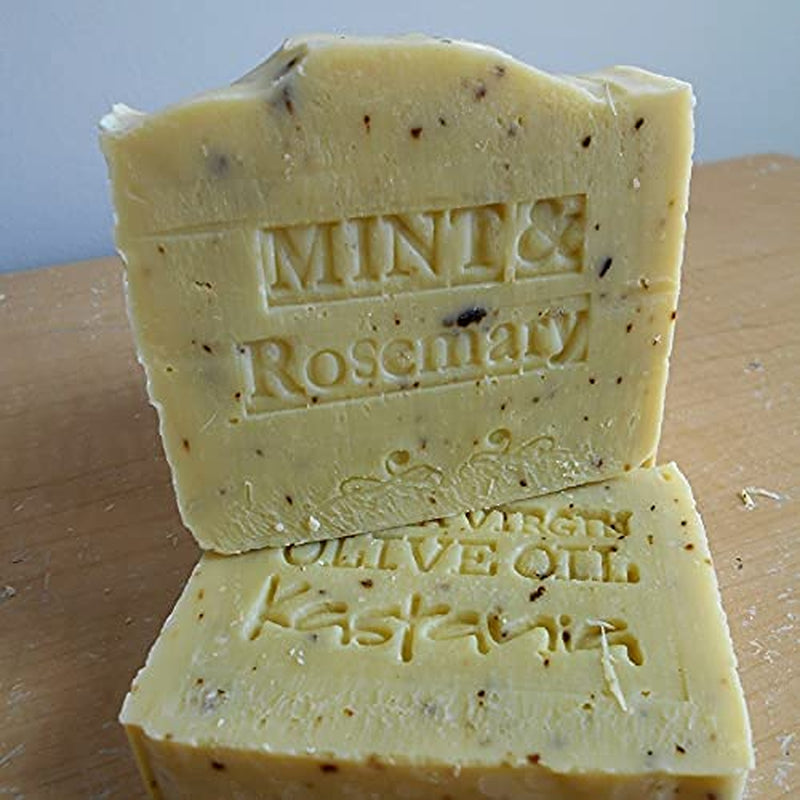 ORGANIC UNFILTERED EXTRA VIRGIN GREEK OIL SOAP MINT and ROSEMARY