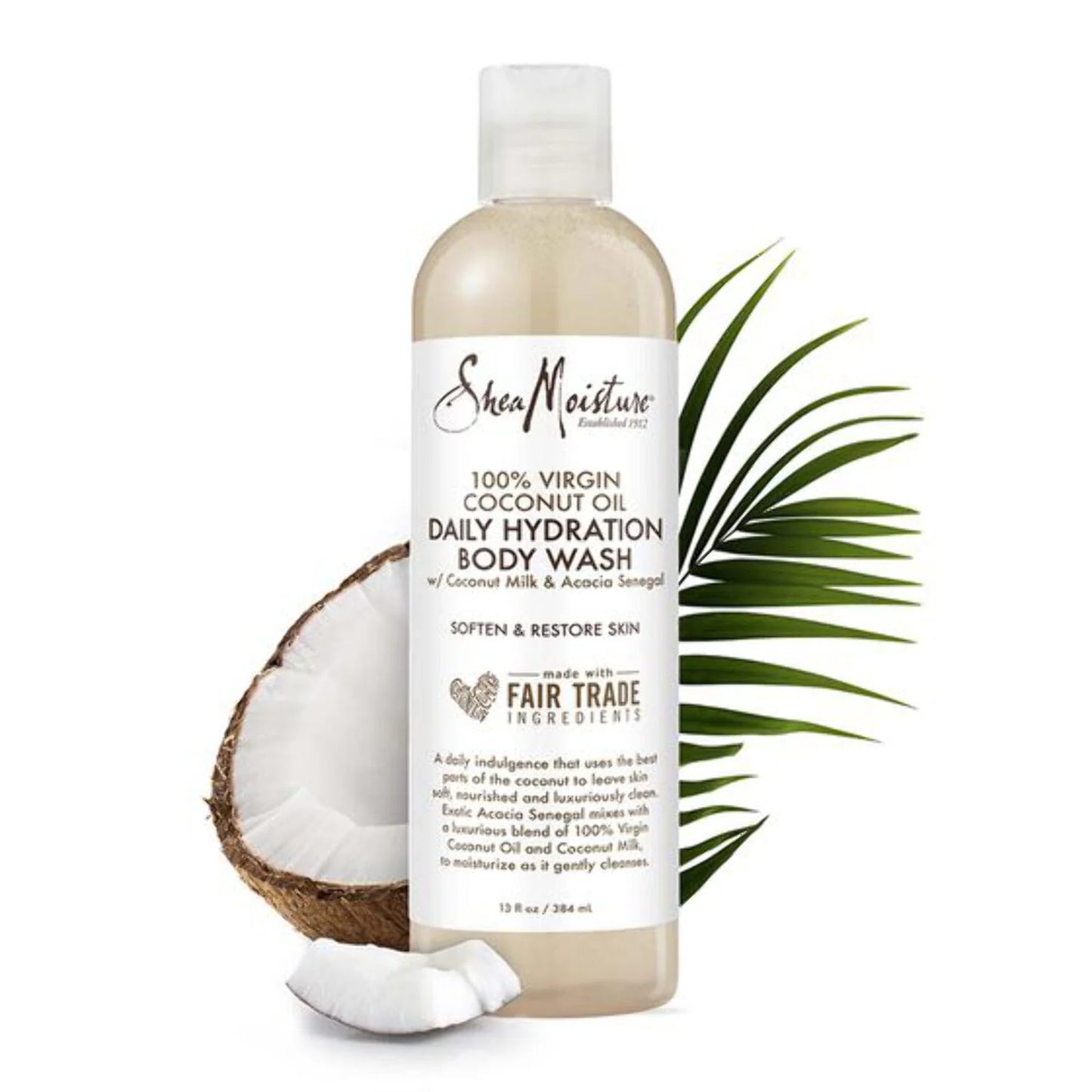 100% Virgin Coconut Oil Daily Hydration Body Wash by Shea Moisture for Unisex - 13 Oz Body Wash