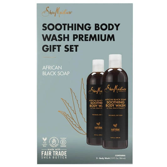 African Black Soap Body Wash 13 Oz (Pack of 2)