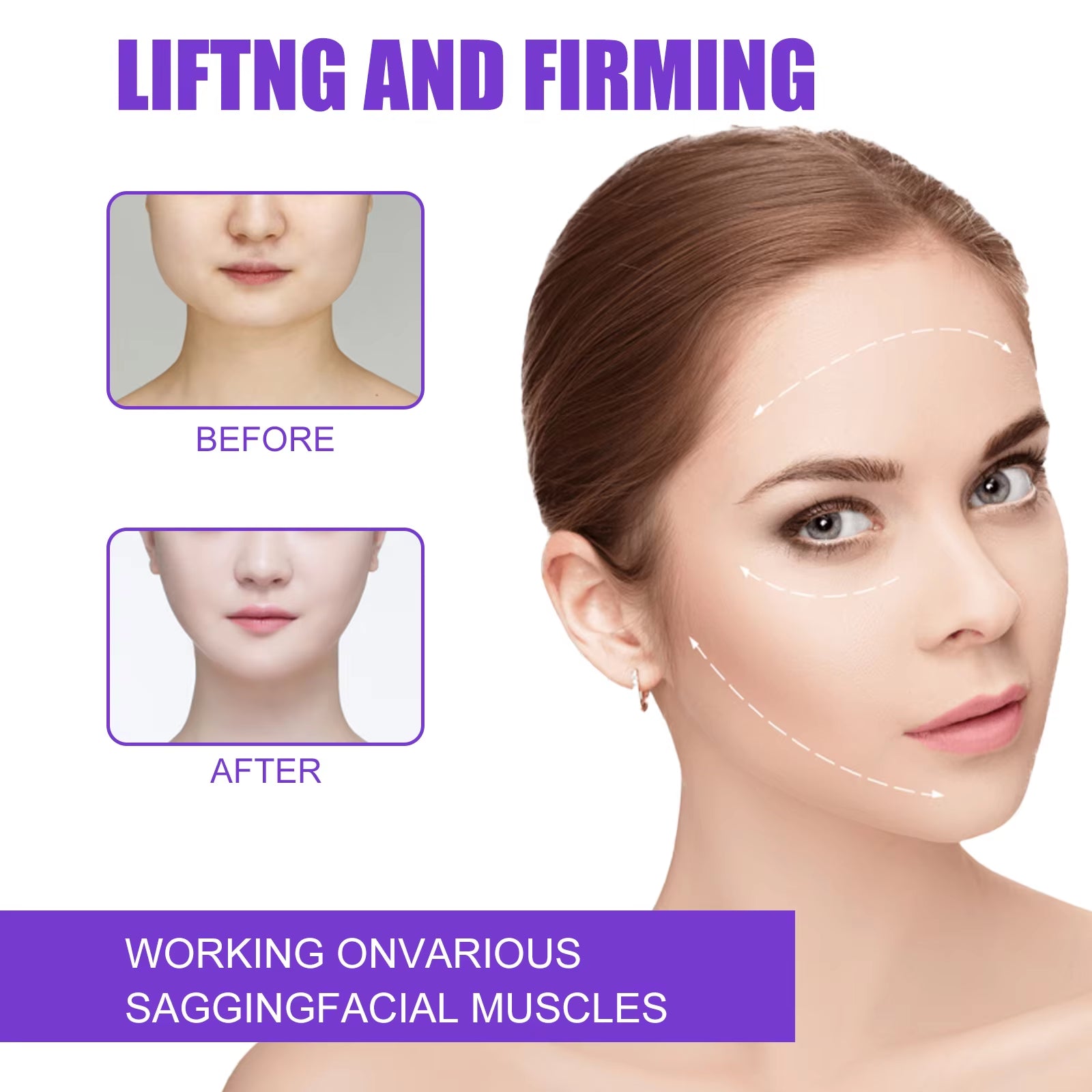 Firming Micro-Face Cream, V Face Cream, Instant Face Lift Cream, Lifting & Firming Formula for Facial