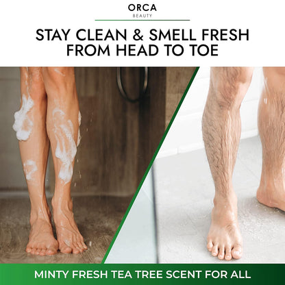 Tea Tree Body Wash Men, Tea Tree Body Wash for Women - Tea Tree Oil Body Wash for Ringworm - Tea Tree Oil Foot Body Wash - Tea Tree Wash, Tea Tree Oil Shower Gel, Tea Tree Oil Wash - (2 X 12Oz)