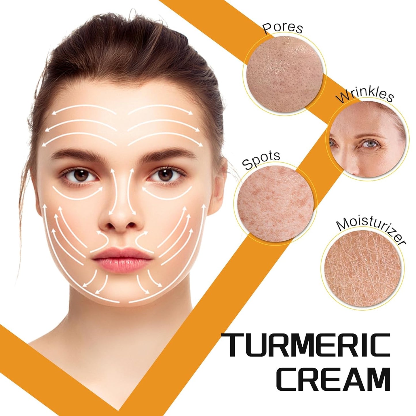 Turmeric Face Cream for Spots,Acne Cream for Face,Tumeric Moisturizer for Face Skin Care,Pimple Cream Organic Turmeric for Acne Spot Improve, Acne Blemishes (50G) Christmas Gifts