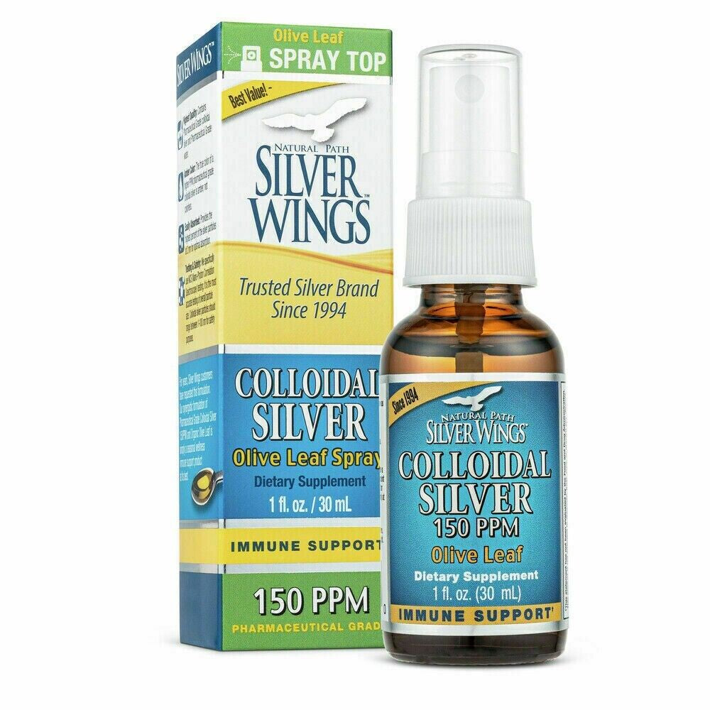 Natural Path Silver Wings Colloidal Silver 150Ppm 1 Oz Olive Cs17A Me