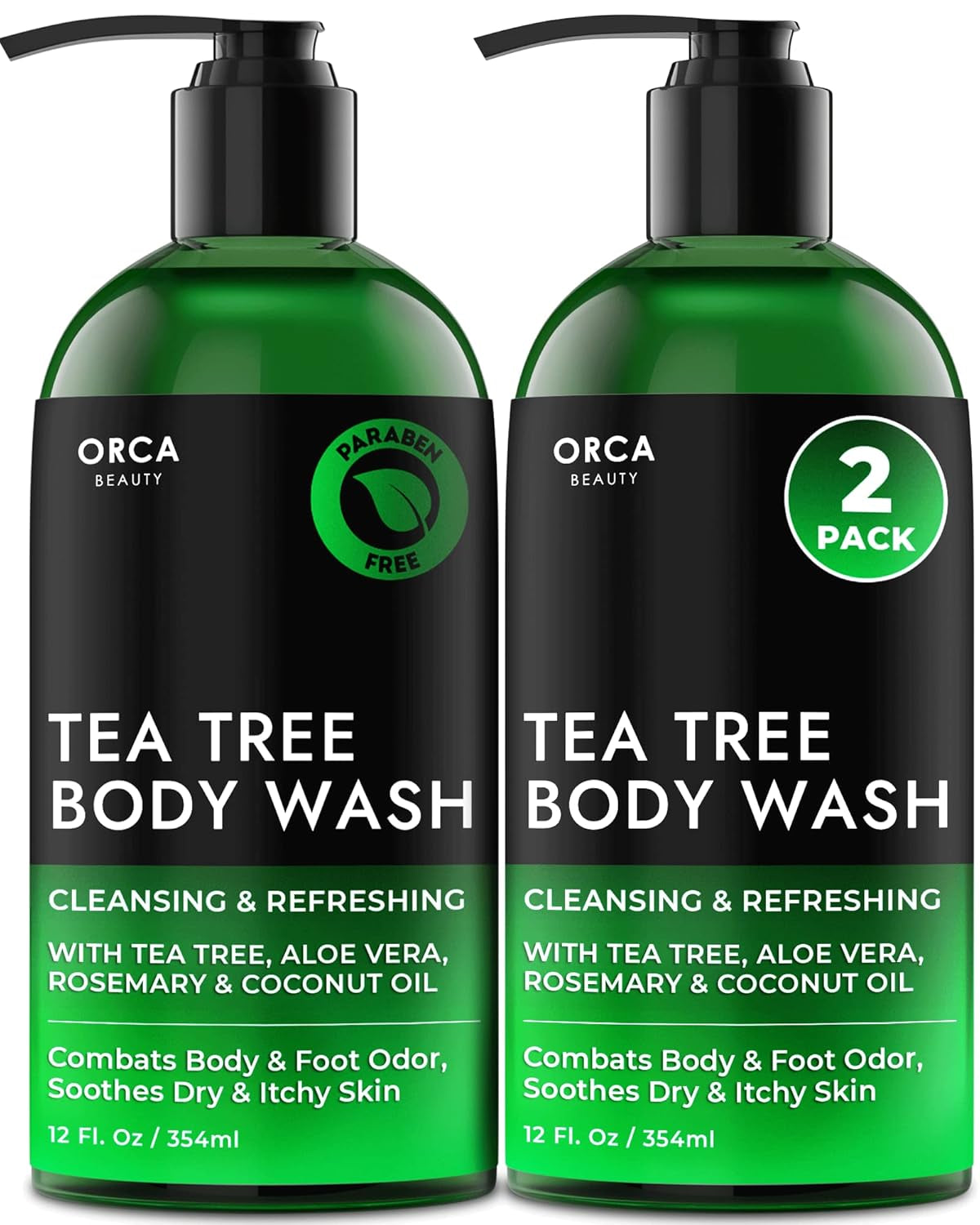 Tea Tree Body Wash Men, Tea Tree Body Wash for Women - Tea Tree Oil Body Wash for Ringworm - Tea Tree Oil Foot Body Wash - Tea Tree Wash, Tea Tree Oil Shower Gel, Tea Tree Oil Wash - (2 X 12Oz)