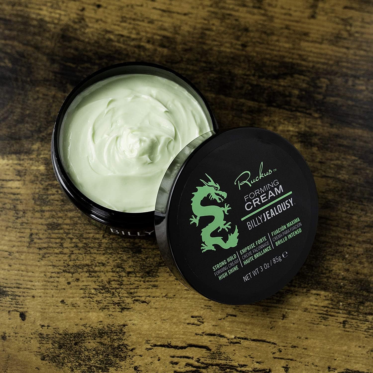 Billy Jealousy Ruckus Hair Forming Cream for Men with Strong Hold and High Shine, Reworkable, Natural Looking, Water Soluble Styling Product