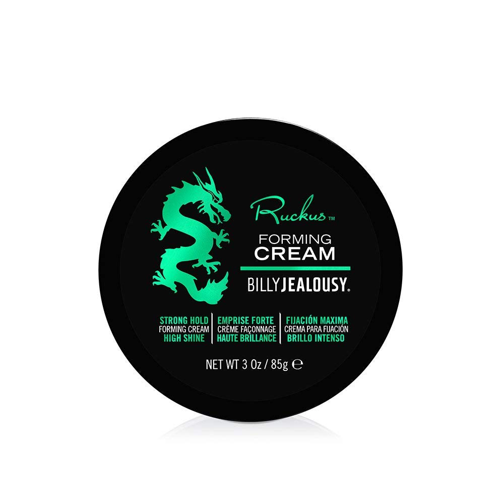 Billy Jealousy Ruckus Hair Forming Cream for Men with Strong Hold and High Shine, Reworkable, Natural Looking, Water Soluble Styling Product